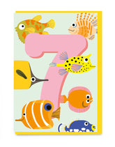 Noi Publishing Age 7 Fish Birthday Card